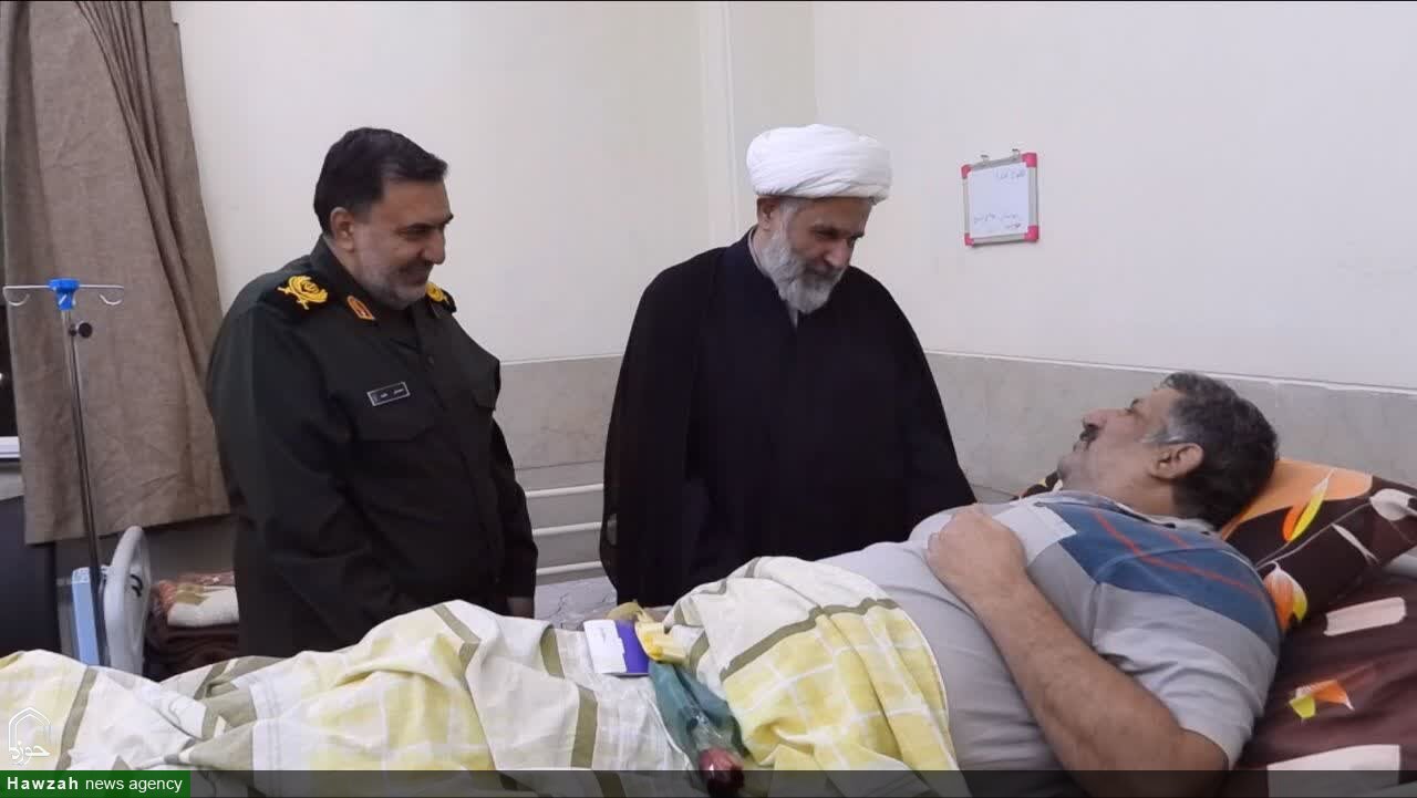 حضور مسئول سازمان بسیج مستضعفین کشور در آسایشگاه جانبازان کرمان