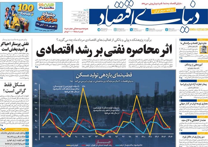 صفحه اول روزنامه‌های شنبه 25 مهر ماه