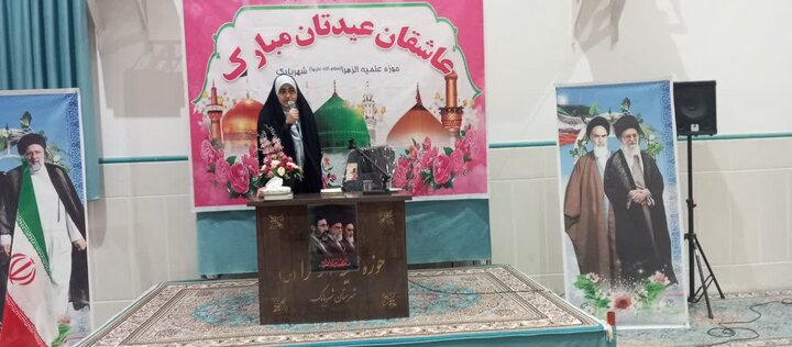 تصاویر/ مراسم جشن ولادت حضرت زینب (س) در مدرسه علمیه الزهرا شهربابک