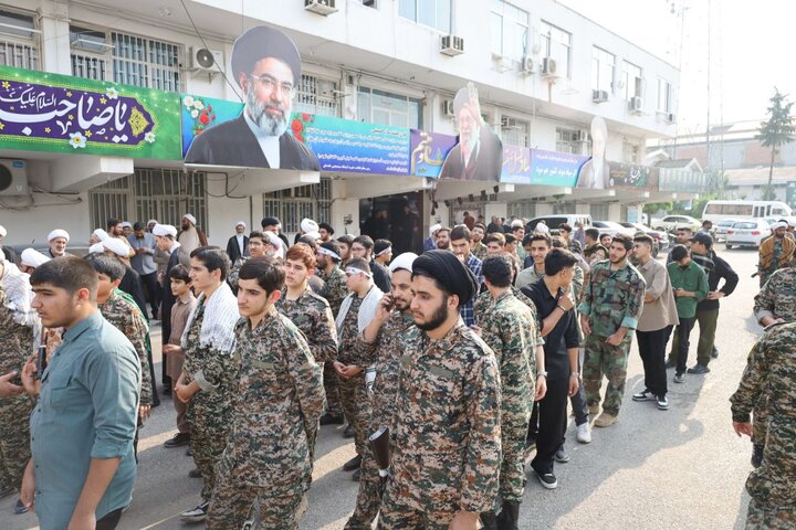 رزمایش جانفدا با حضور طلاب ، اساتید و مبلغین حوزه علمیه استان مازندران
