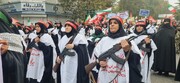 تصاویر/ ایران کی عظیم فوجی مشق ’’جان فدایانِ ایران‘‘ میں طالبات کی شرکت