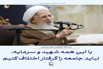 عکس نوشت| با این همه شهید و سرمایه، نباید جامعه را گرفتار اختلاف کنیم