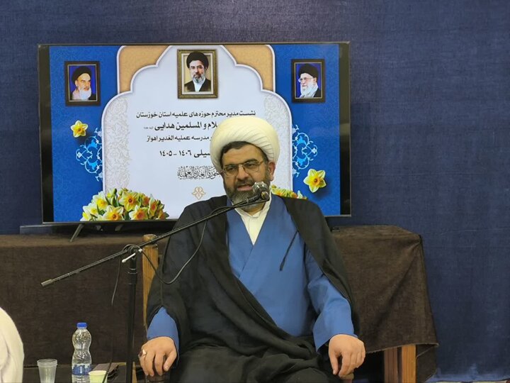 تصاویر/دیدار مدیر حوزه علمیه خوزستان با طلاب مدرسه علمیه الغدیر اهواز