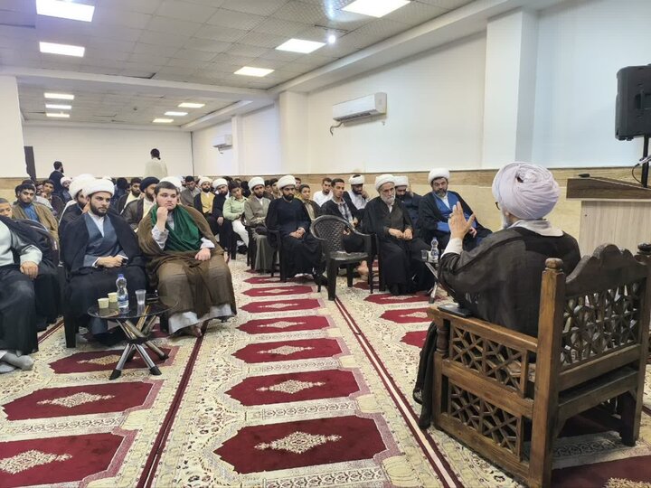 تصاویر/دیدار مدیر حوزه علمیه خوزستان با طلاب مدرسه علمیه الغدیر اهواز