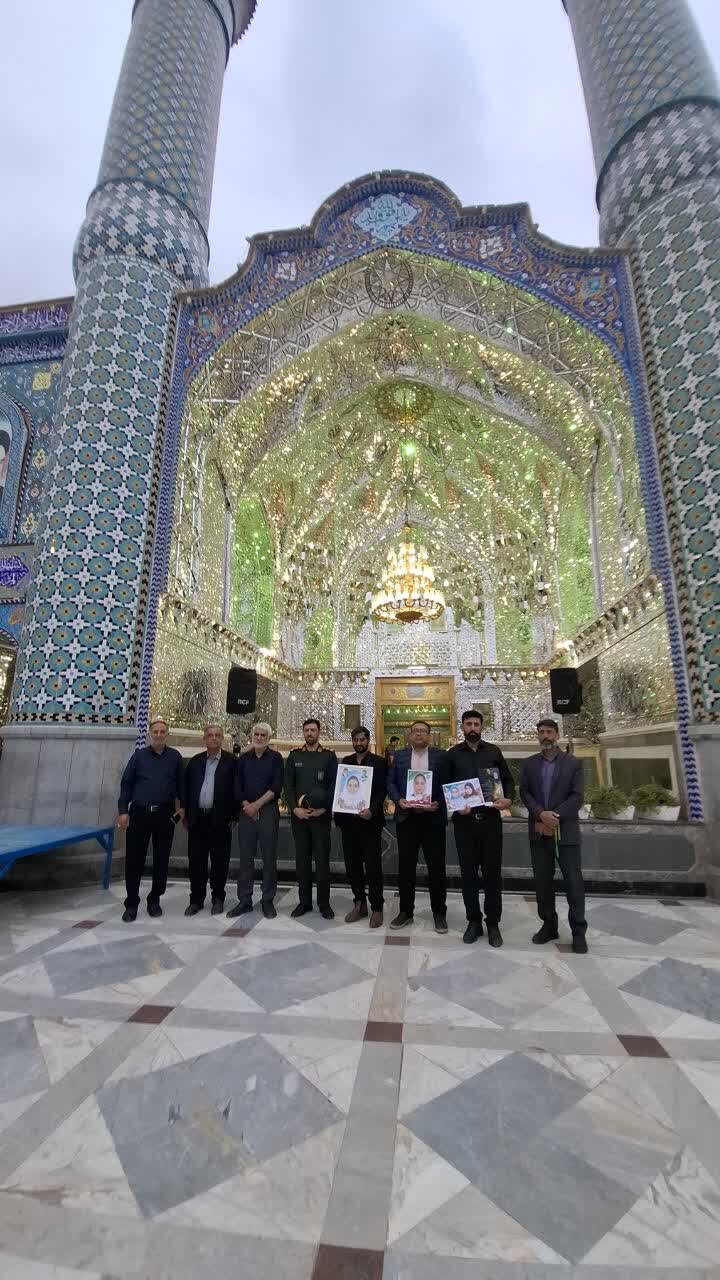 حضور خانواده شهدای مدرسه شجره طیبه میناب در هلال بن علی (ع)}+تصاویر