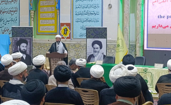 تصاویر/ برگزاری نشست علمی بزرگداشت آیت‌الله شهید سید مصطفی خمینی (قدس‌سره) در مجتمع مفتاح نجف اشرف