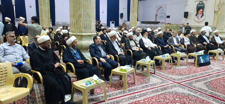تصاویر/ برگزاری نشست علمی بزرگداشت آیت‌الله شهید سید مصطفی خمینی (قدس‌سره) در مجتمع مفتاح نجف اشرف