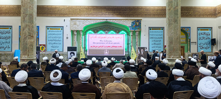 تصاویر/ برگزاری نشست علمی بزرگداشت آیت‌الله شهید سید مصطفی خمینی (قدس‌سره) در مجتمع مفتاح نجف اشرف
