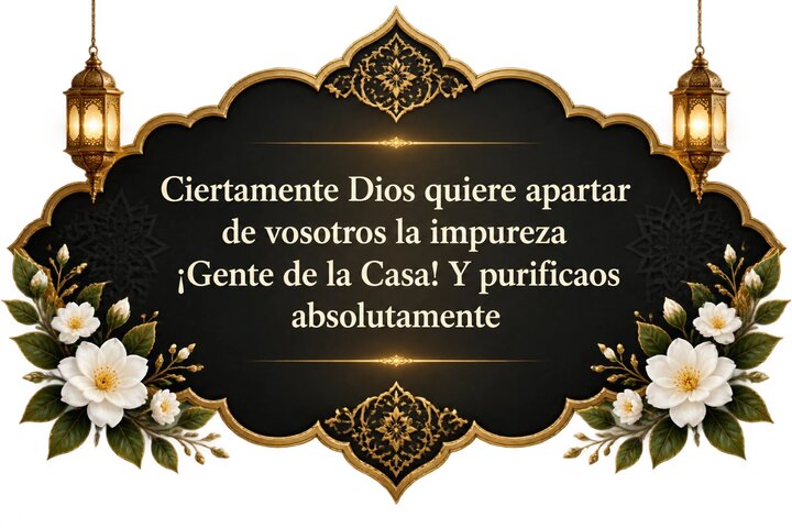 La Dama Fátima, bendita hija del Profeta (P) en el Sagrado Corán (aleya de Purificación)