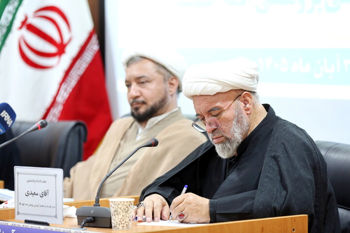 تصاویر/ نشست خبری معاون پژوهش مجتمع آموزشی پژوهشی ائمه اطهار