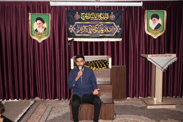 تصاویر/مراسم عزاداری ایام فاطمیه در مدرسه علمیه امام صادق (ع) بیجار