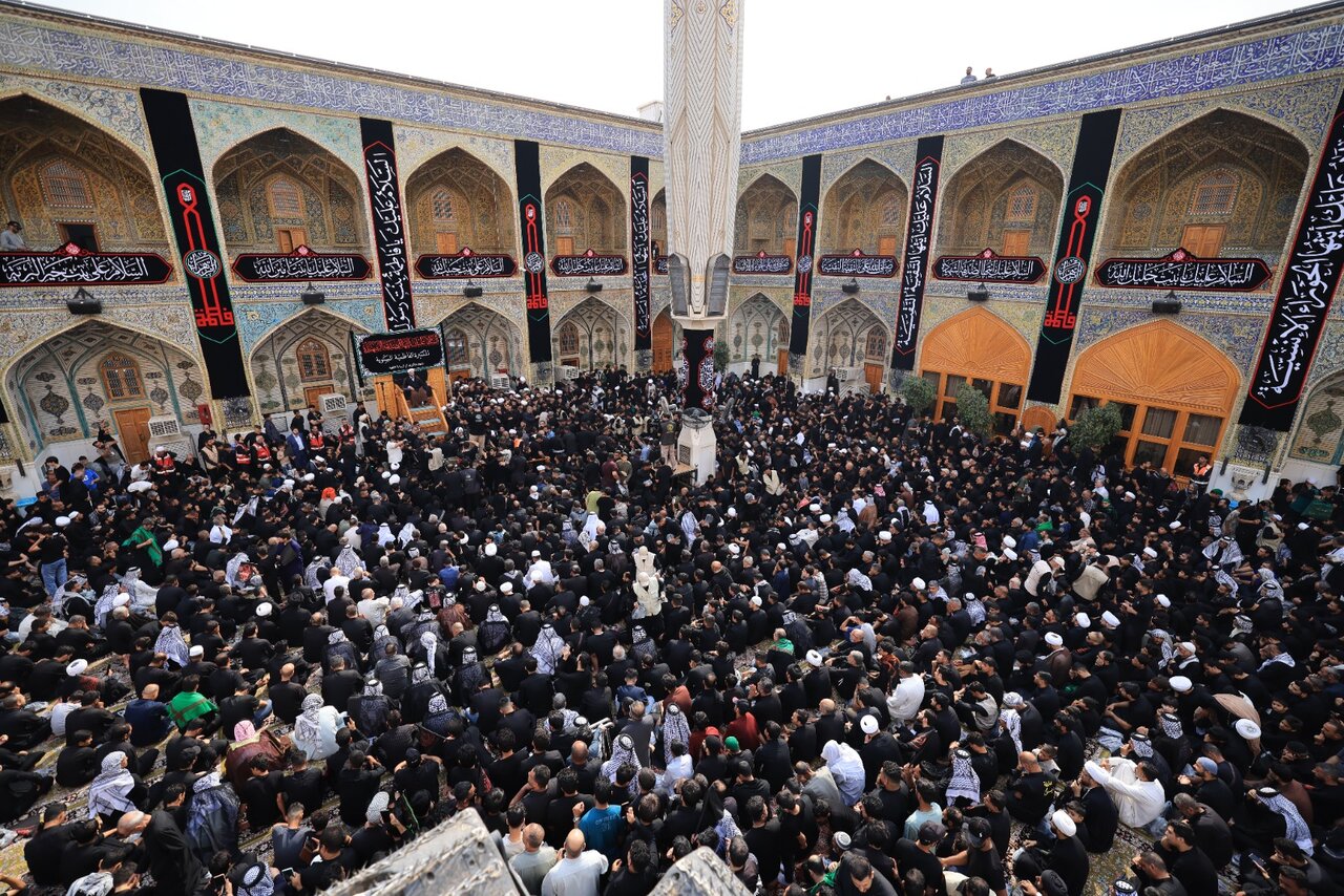 آیت اللہ العظمیٰ بشیر نجفی کی قیادت میں نجف اشرف میں سالانہ جلوس عزائے فاطمیہ