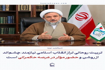 عکس نوشت| تربیت روحانی تراز انقلاب اسلامی نیازمند چشم‌انداز روشن و حضور مؤثر در عرصه حکمرانی است