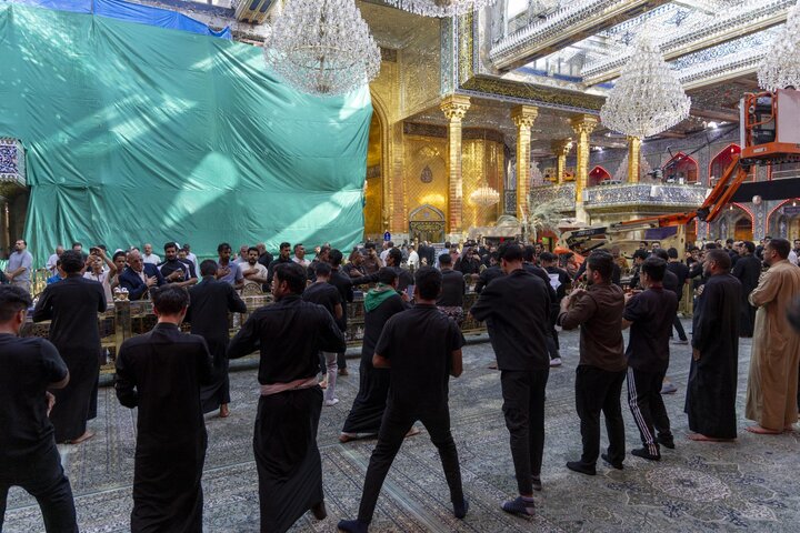دسته های عزاداری شهادت حضرت زهرا (سلام الله علیها) در کربلای معلی
