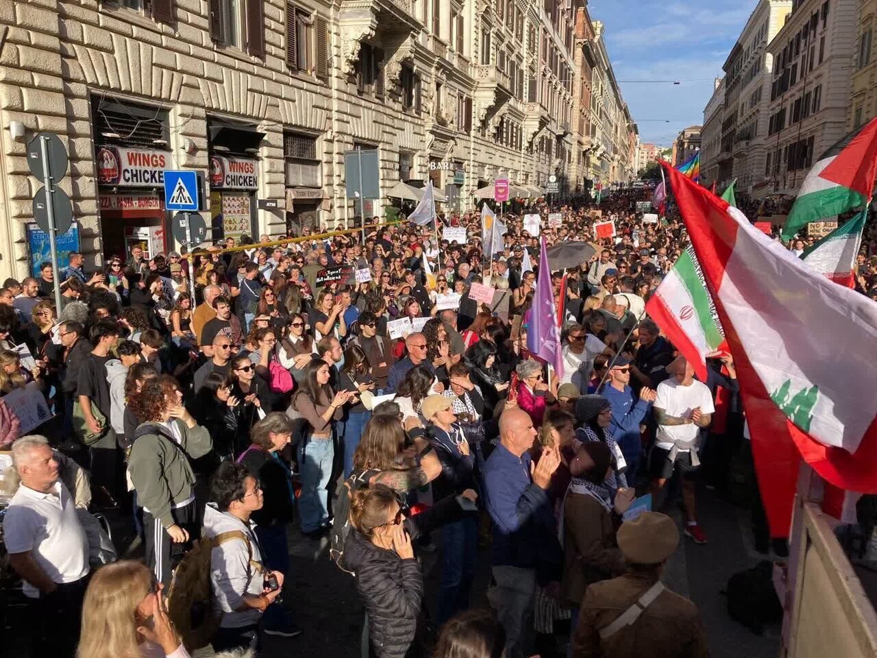 Italia/ Maandamano Dhidi ya Kuongezeka Silaha na Sera za Serikali; Mshikamano na Palestina, Iran na Lebanon