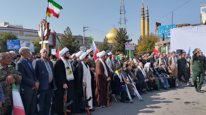 تصاویر/ حضور روحانیون شهرستان میاندوآب در رزمایش 6000 نفری جانفدایان ایران