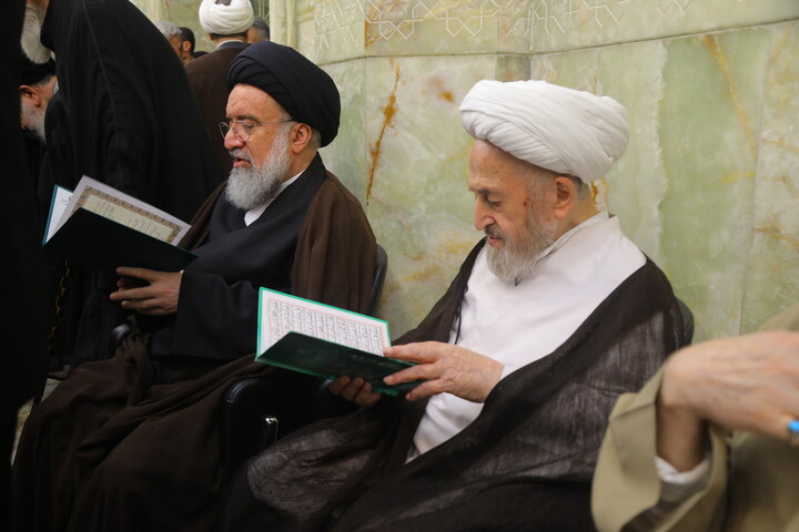 تصاویر/ مراسم اربعین مرحوم آیت الله العظمی شبیری زنجانی