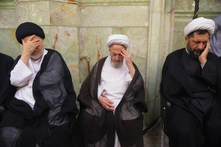 تصاویر/ مراسم اربعین مرحوم آیت الله العظمی شبیری زنجانی