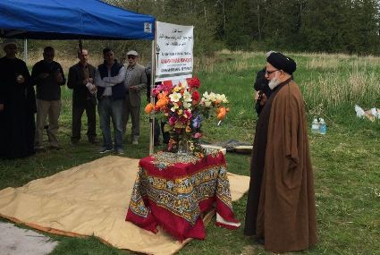 السيد مرتضى الكشميري يضع حجر الأساس لمشروع مركز إسلامي في كندا