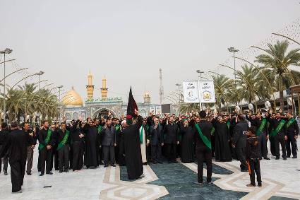 مواكب العزاء تعزي الإمام الحسين عليه السلام بذكرى استشهاده الإمام الكاظم (ع)