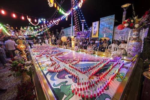 مهرجان شموع في كربلاء المقدسة في ذكرى ولادة الإمام العصر (عج)