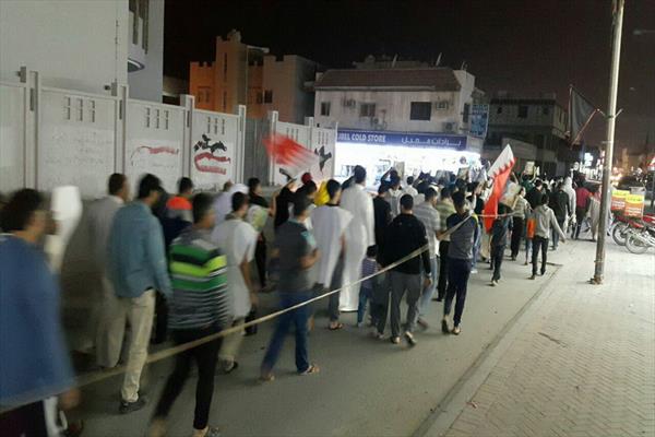 تظاهرات في مناطق مختلفة من البحرين عشية جلسة محاكمة آية الله قاسم