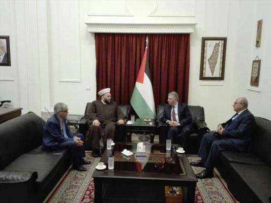 سفير فلسطين التقى وفدا من حركة الأمة وتأكيد أن القدس ستبقى العاصمة الابدية لفلسطين