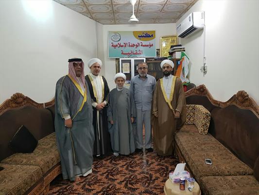  استقبل رئيس واعضاء مؤسسة الوحدة الاسلامية المفكر الإسلامي الشيخ عبد الرضا الجزائري