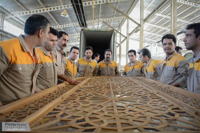 مشاركة العتبة الرضوية المقدسة في إنشاء صحن السيدة الزهراء(س)