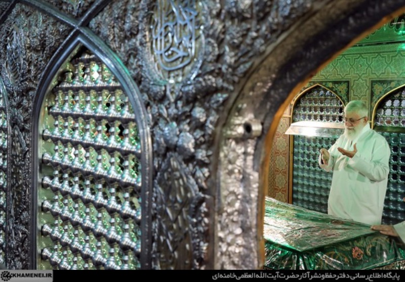 Iran Leader attends Imam Reza (AS) Shrine dust clearing ceremony