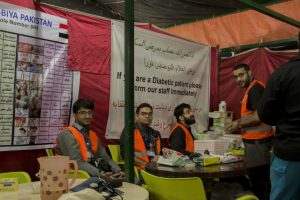 Therapeutic and medical services by young Pakistanis at the Arbaeen event