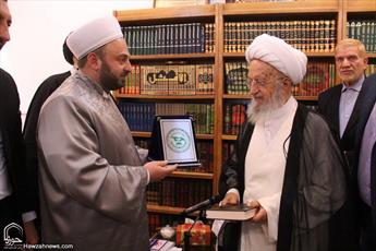 Photos: Grand Ayat. Makarem Shirazi receives Georgian Muftis in Qom, Iran