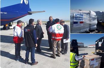 Remise de la 2e partie de l'aide humanitaire française à l'Iran