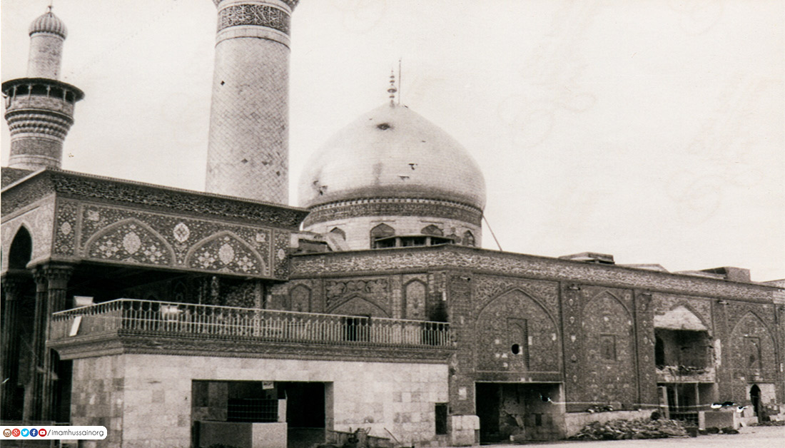  تصاویری از بمباران حرم امام حسین(ع) و حضرت عباس(ع)