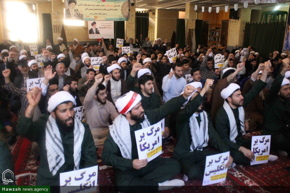 تجمع طلاب همدانی مقیم قم در محکومیت شهادت حجت الاسلام قاسمی برگزار شد