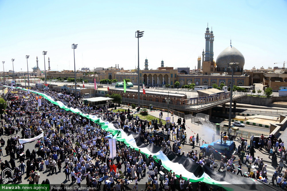 مراسم راهپیمایی روز جهانی قدس در شهر خون و قیام آغاز شد