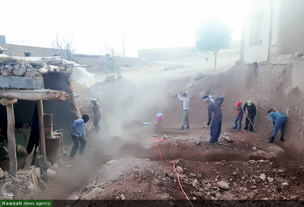 تصاویر/ اردوی جهادی طلاب مدرسه علمیه امام صادق(ع) بجنورد در روستای علی گل