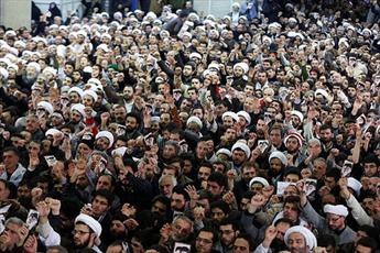 طلاب و فضلای قم با رهبر معظم انقلاب دیدار می کنند