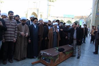 پیکر استاد قرآنی حوزه در قم تشیع شد