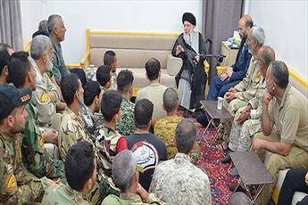 دیدار جمعی از نیروهای نظامی حرم حسینی با آیت الله العظمی حکیم