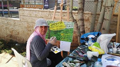 نقاشی مسلمانان و مسیحیان لبنان از جنگ ۳۳ روزه + تصاویر