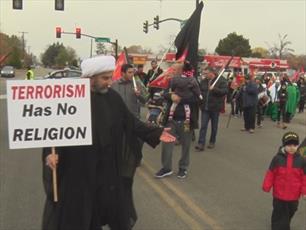 تصاویر راهپیمایی اربعین شیعیان در آمریکا