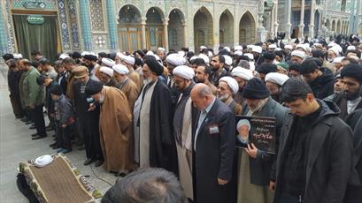 پیکر حجت الاسلام و المسلمین  سلیم زاده در قم تشیع شد