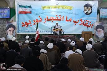 تصاویر/ مراسم جشن انقلاب در مدرسه علمیه فیضیه