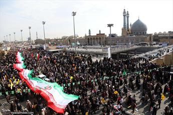 تصاویر/ حضور باشکوه مردم قم در راهپیمایی ۲۲ بهمن