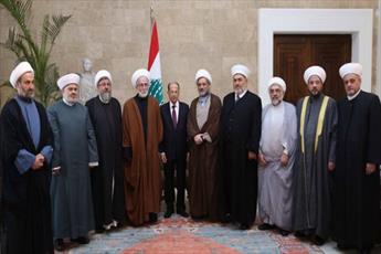 تجمع علمای مسلمان لبنان با میشل عون دیدار کرد