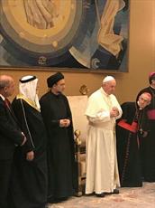 رئیس اوقاف شیعیان عراق با پاپ دیدار کرد