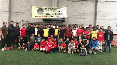 برگزاری ماراتن فوتبال خیریه توسط جوانان مسلمان انگلیسی