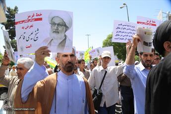 راهپیمایی مردم قم در حمایت از عالم مجاهد و مردم بحرین