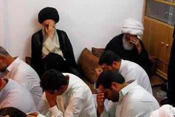 مراسم شب ضربت خوردن امیرالمؤمنین(ع) در دفتر یکی از مراجع عراق برگزار شد+ تصاویر